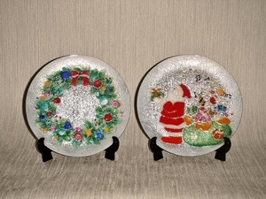 七宝焼 飾皿セット クリスマス