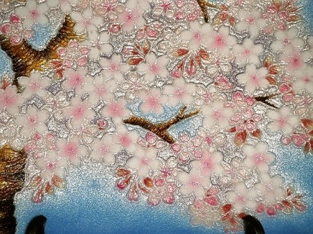 七宝焼　飾皿　6×8桜