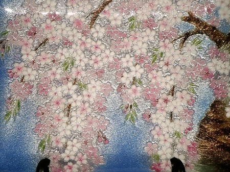 七宝焼　飾皿　7×9桜